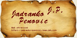Jadranko Penović vizit kartica